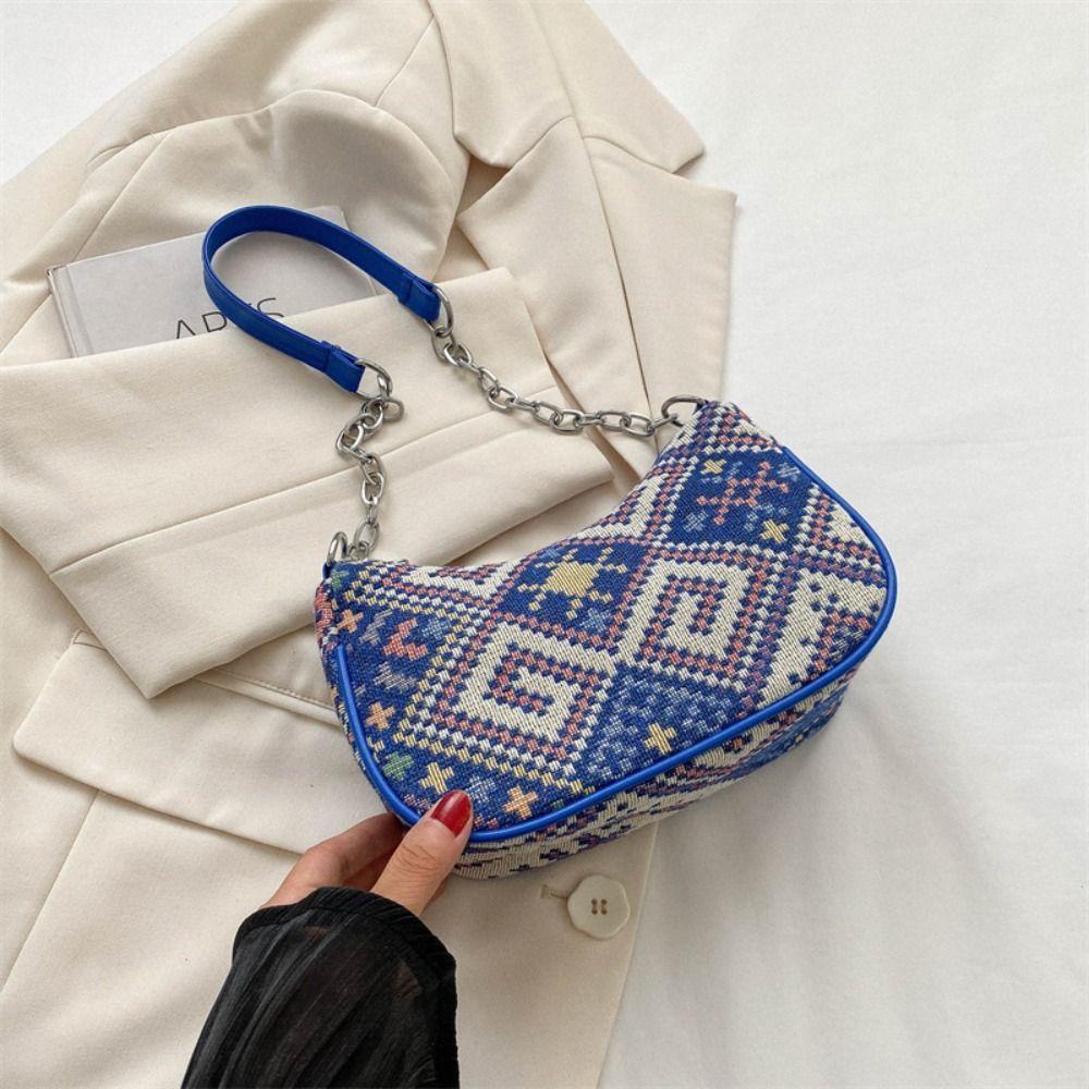 

Принт Печать Сумка через плечо Тканевая сумка Этнический стиль Холщовая сумка Мода Путешествия E