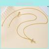 Gold Plated Zircon Cross Necklace With Multilayer Design For Everyday Style