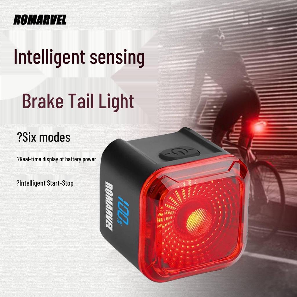 Lumaiwei Smart Digital Display Taillight with Brake Sensing for Night Riding - Mountain & Road Bike Safety.