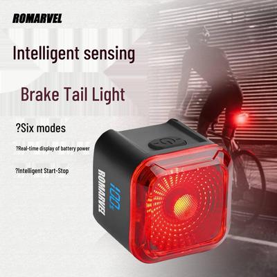 Lumaiwei Smart Digital Display Taillight with Brake Sensing for Night Riding - Mountain & Road Bike Safety.