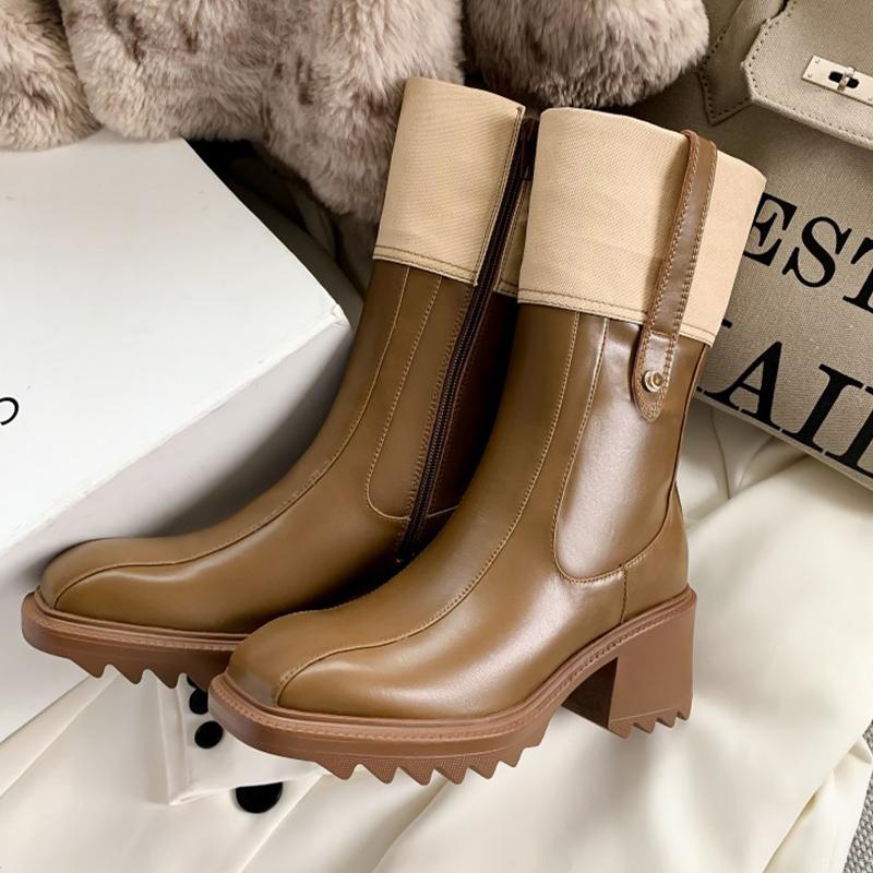 2026 New High Heels Ankle Boots for Women Chunky Fashion Luxury Shoes Designer Dress Winter Botas Pumps Elegant Boots De Mujer
