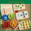 Multifunctional Wooden Arithmetic Clip Bead Learning Board Kid Puzzle Toy Set