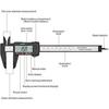 Electronic Pachometer Digital Caliper Vernier Calipers Micrometer Ruler Carbon Fibre Plastic Gauge Measuring Tools Instrument
