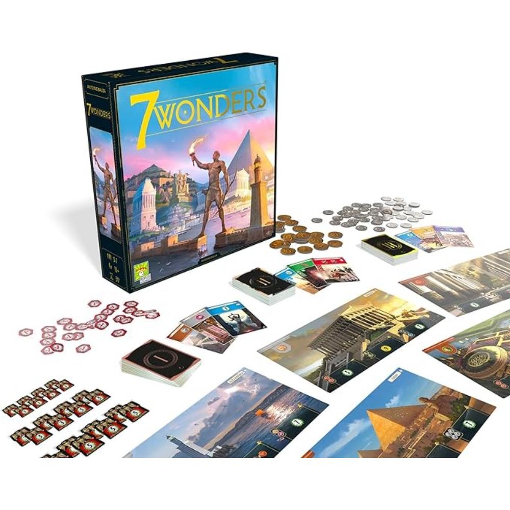 7 Wonders Duel Board Game Intense Two-Player Battles In the Ancient World, Strategy Games 30 Minute Playtime Card