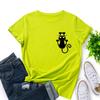 Summer Women's Cute Cat Print Loose Round Neck Pure Cotton Short Sleeved T-Shirts Women’s