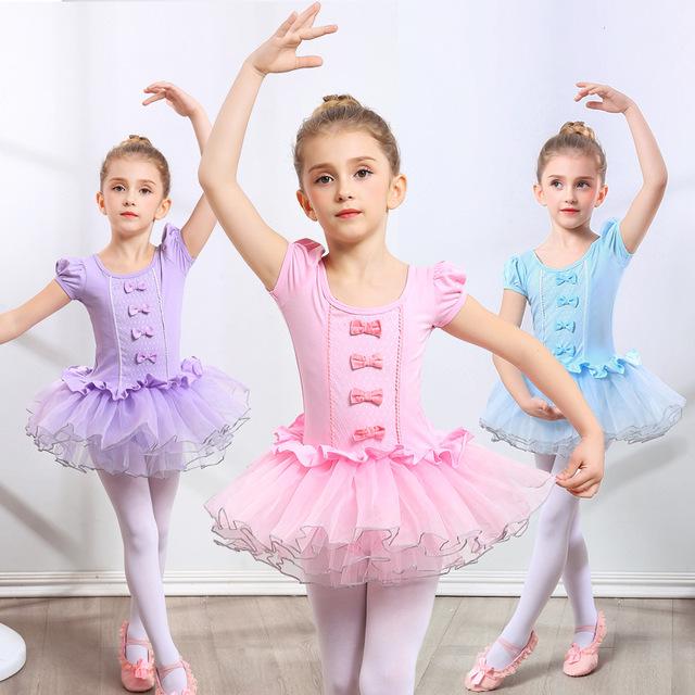 Girls' Ballet Dancewear: Long/Short Sleeve Leotard - Toddler & Children's Chinese Dance Costume