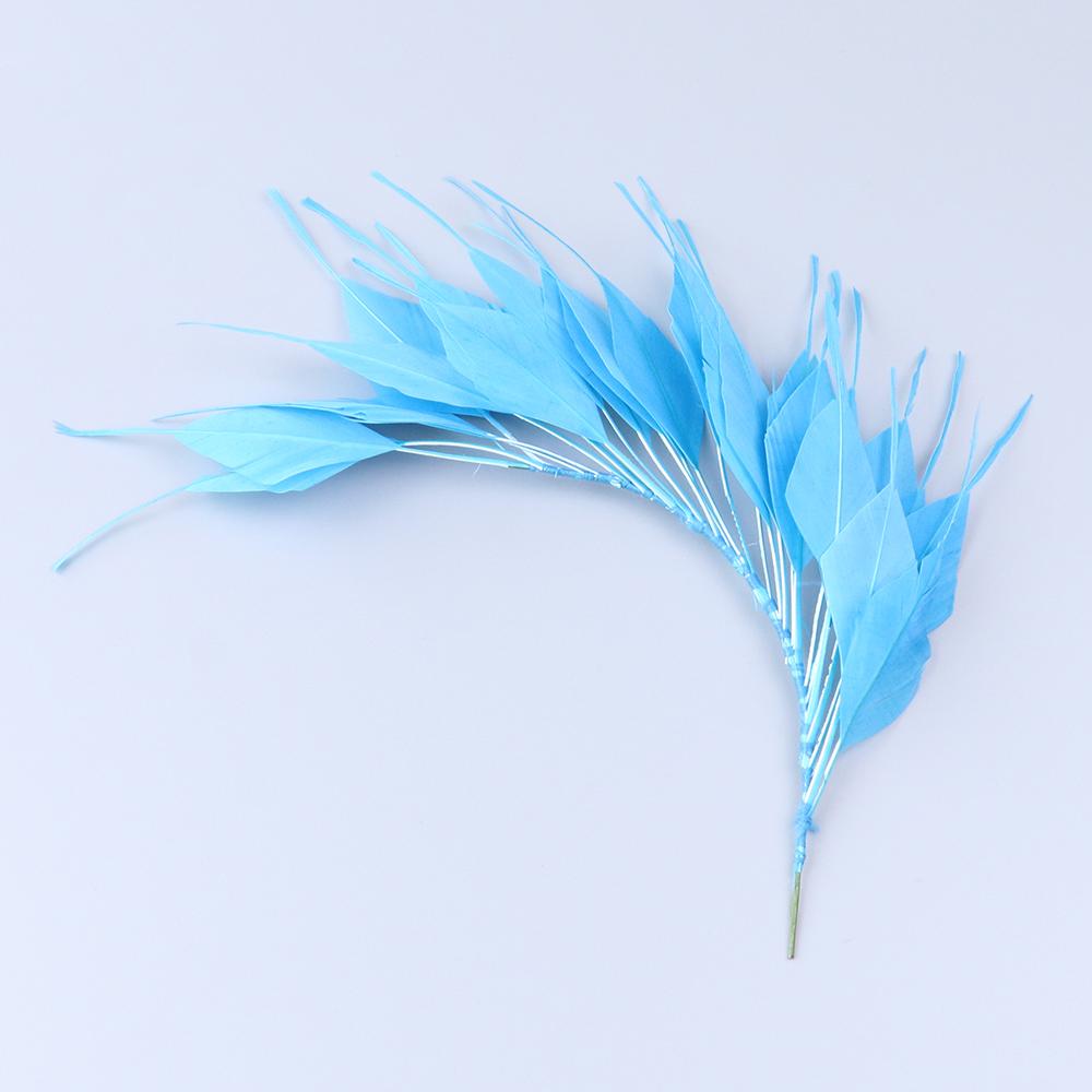 Beautiful 1PCS Roster Goose Turkey Feather Crafts for DIY Feather Headpiece HeadBands for Women 1920's Decoratiev Plumes Flower
