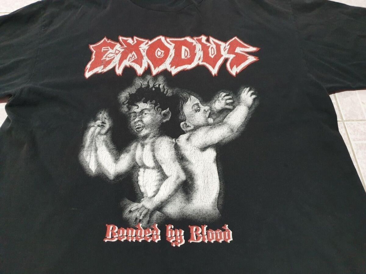 Rare 90s Exodus Bonded by Blood Basic Black Cotton Tshirt Unisex S-5XL WA1576 XXXXL