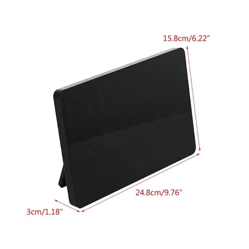 Large Digital LED Wall Desk Clock Calendar with Alarms,Temperature Thermometer for Bedroom Room Table