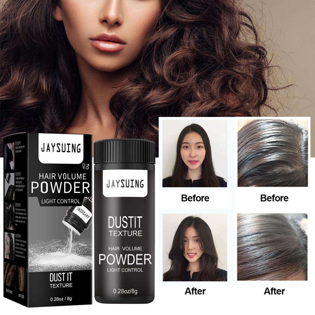 Jaysuing Volumizing Hair Powder for Men and Women Long-lasting and Natural-looking Hairstyl Air Fluffy Greasy Hair Quick Dry