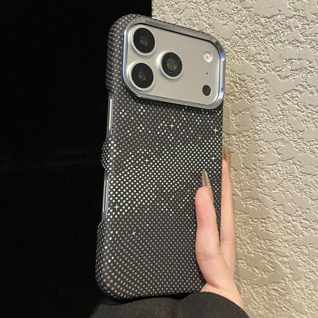 Kevlar Pattern Strong Magnetic iPhone 17 Case, Carbon Fiber Multi-color Magsafe Compatible with 16/15/14 Pro