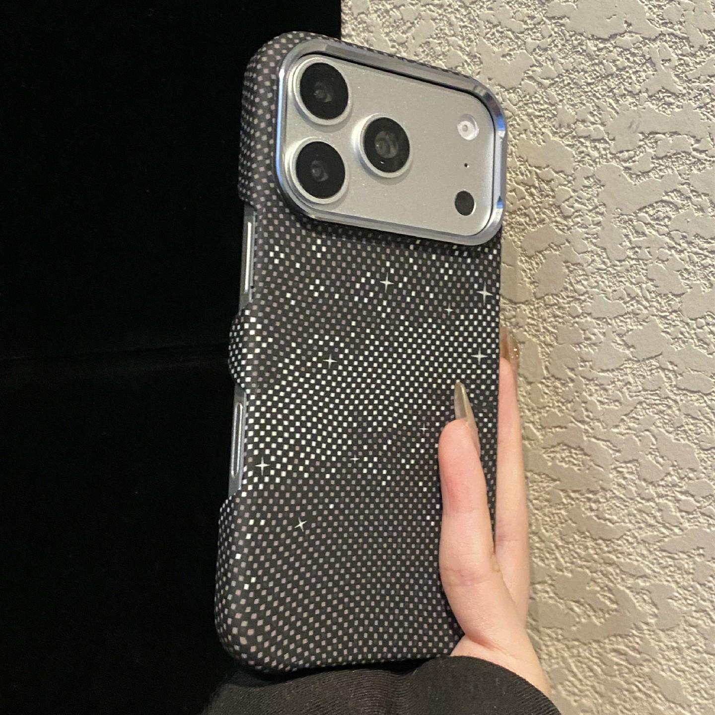 

Kevlar Pattern Strong Magnetic iPhone 17 Case, Carbon Fiber Multi-color Magsafe Compatible with 16/15/14 Pro iPhone 15