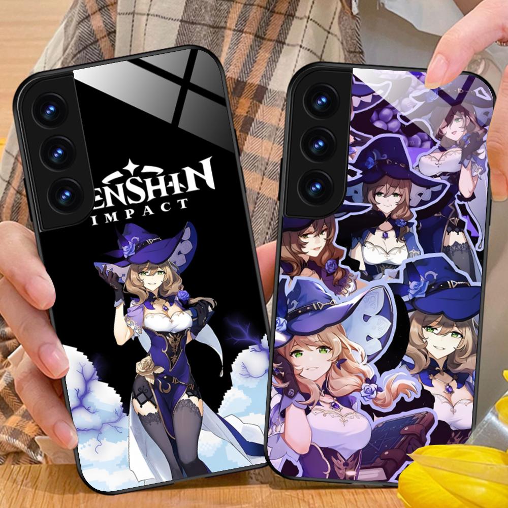 Spiel GI Lisa Handyhülle für Samsung Galaxy S26 S25 S24 S23 S22 S21 S20 Note20 Plus FE Ultra Glas Bunte Hülle Hübsch