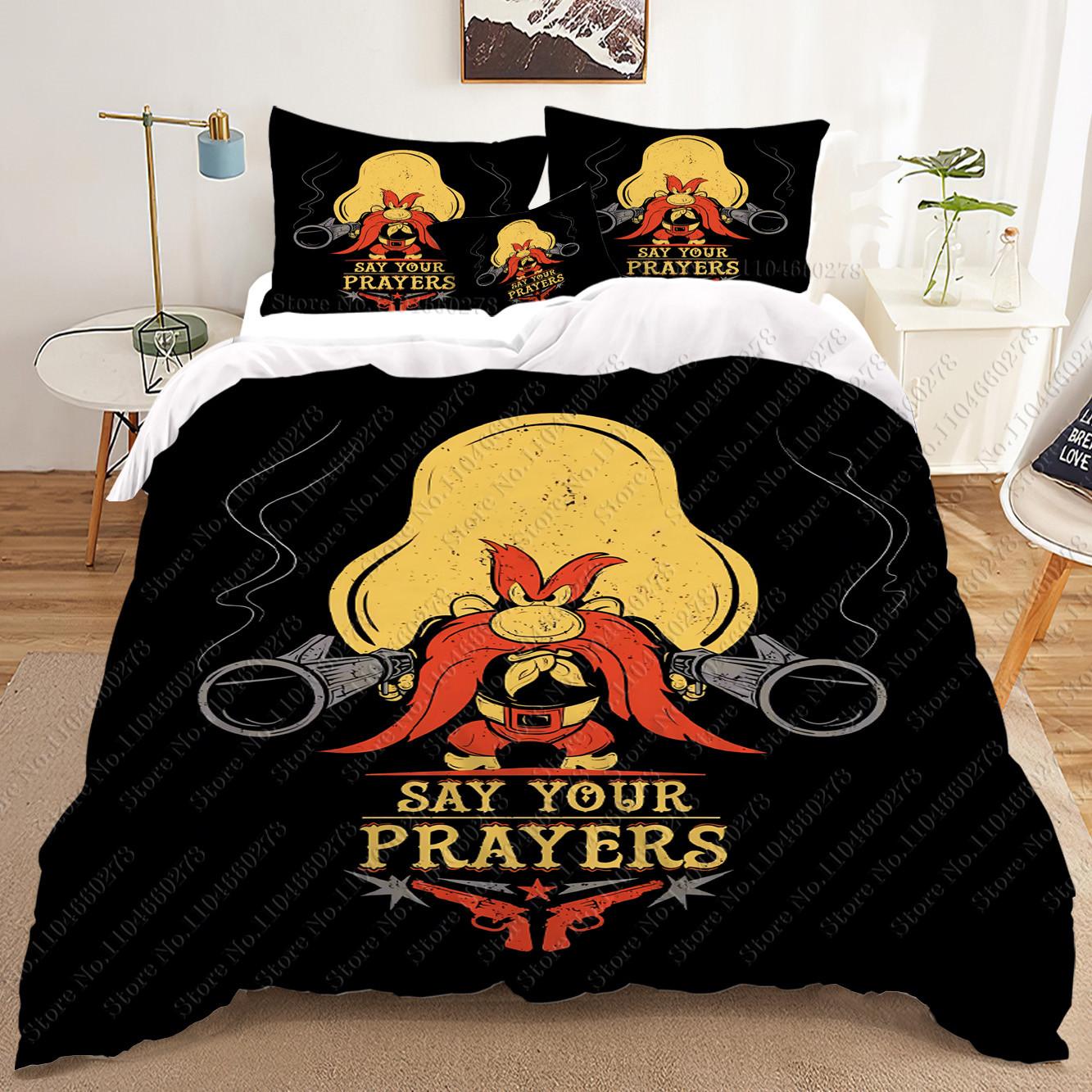 

Fashion Yosemite Sam Home Anime 3-Piece Set 1 Quilt Cover 3D Children S Bedding With Pillowcase Suitable For Children And Adults EU Single(135*200cm)3pcs