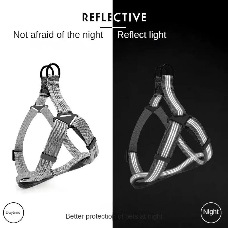 Coleira ajustável para cachorro em Y, coleira respirável e reflexiva para cachorros pequenos, médios e grandes, colete para chihuahua e labrador, suprimentos para animais de estimação