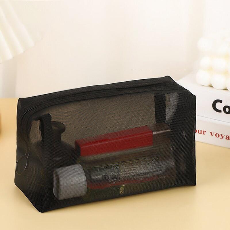 Mesh Cosmetic Bag Convenient Storage Bag Large Capacity Portable Travel Bag