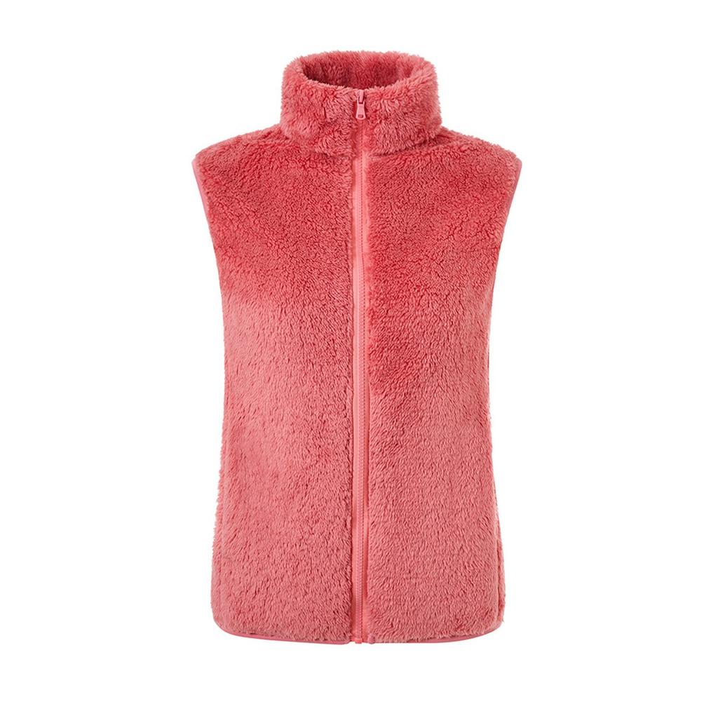Dame-vest/vinter-vest i fleece-vest, fleece-vest, klips fortykket vest