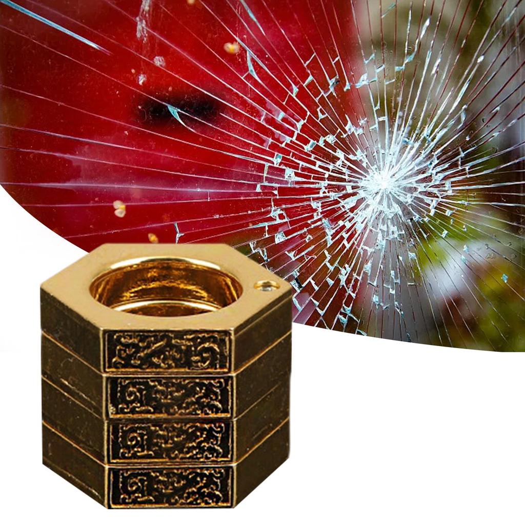 Anello Esagonale Regolabile per Autodifesa da Uomo - Anello di Sicurezza Tattico Robusto Rompivetro