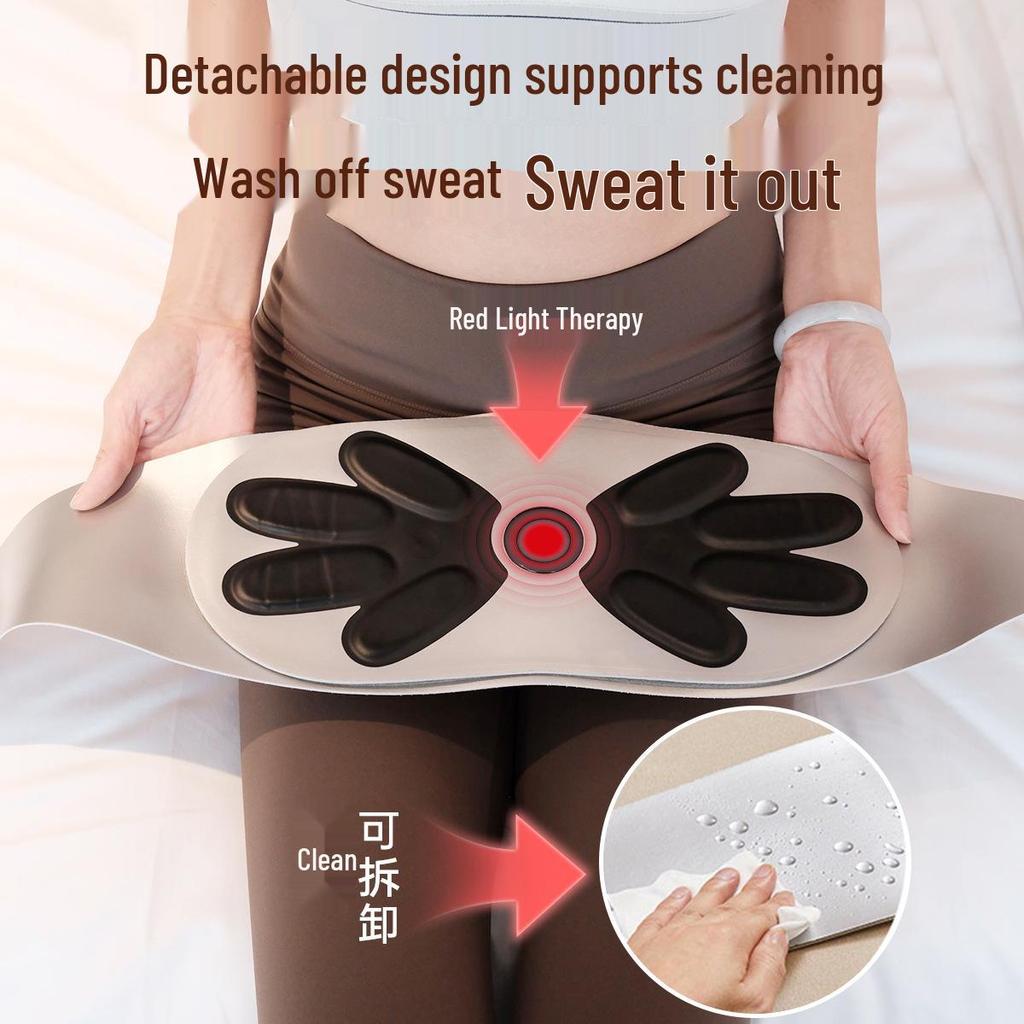 EMS Pulse Waist Massager: Microcurrent Heating Fitness Belt for Exercise and Relaxation
