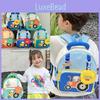 Large Capacity Backpack Cartoon Tractor Girls Boys Baby Kindergarten Bag School