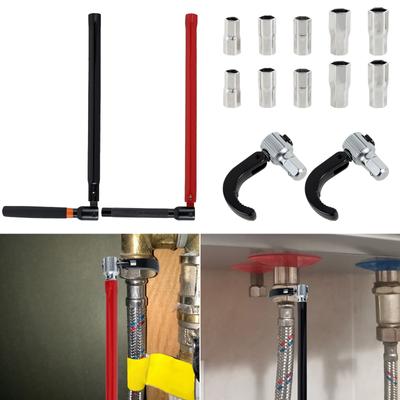 Wasserhahnschlüssel, Steckschlüssel, arbeitssparend, für die Installation von Badezimmer-Duschhähnen, Handwerkzeug, Hahn-Rückmutternschlüssel, Beckenschlüssel