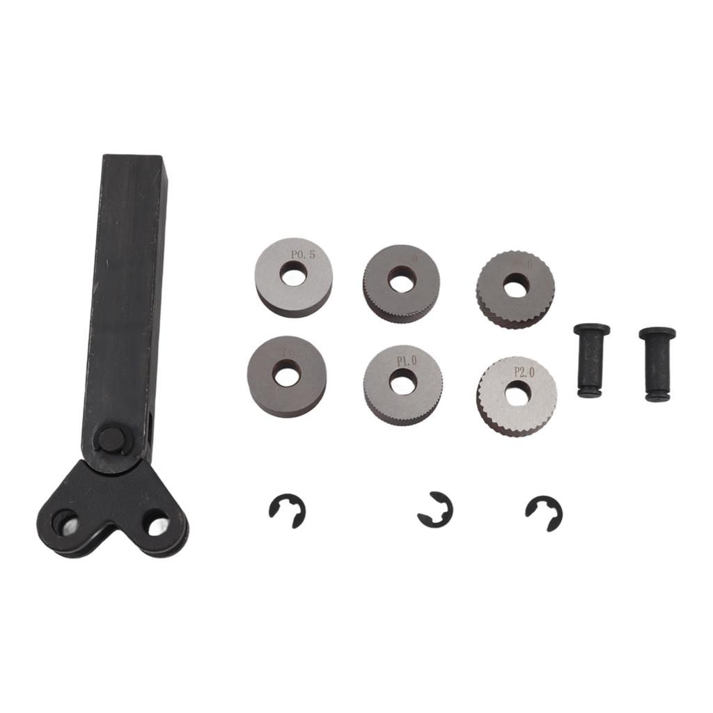7PCS Lathe Tool Kit with 6PCS Reticulated Knurling Wheels for Machinists Featuring 0 5 1 0 2 0mm Embossing Wheel Sizes