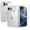 Case for iPhone Duo, Transparent Rigid Shockproof Scratch-Resistant Protection - 2 Tempered Glasses