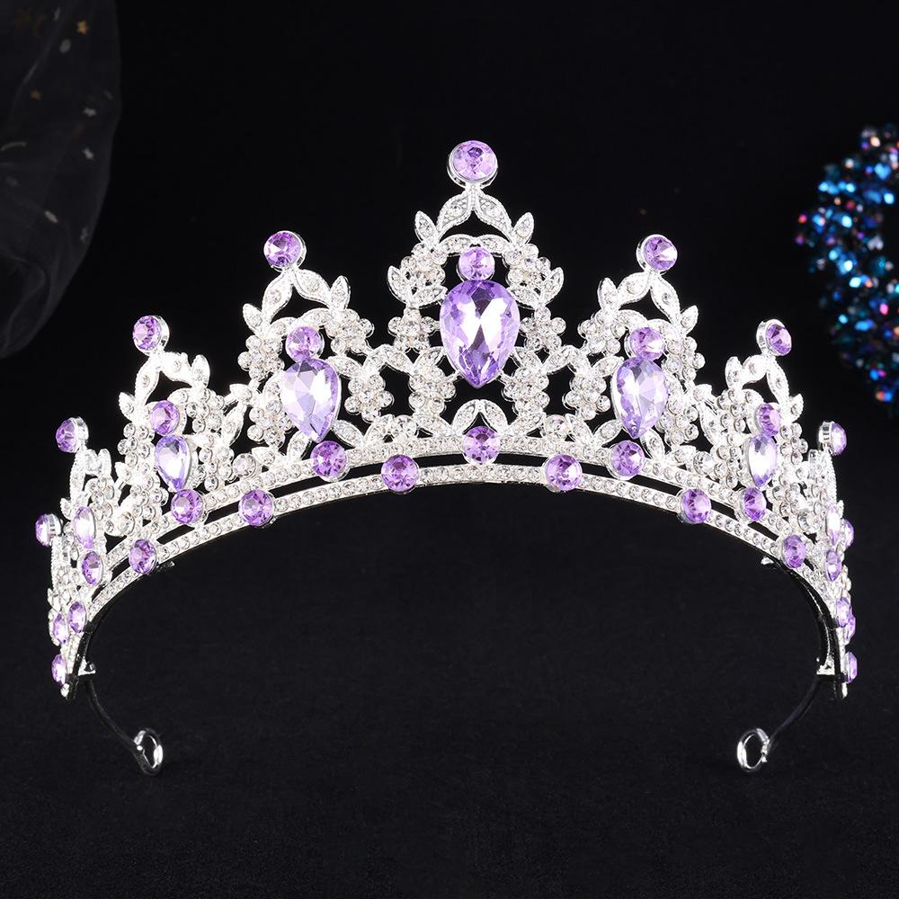 DIEZI 21 Colors Luxury Elegant Crystal Crown Hair Accessories Tiara For Women Party Rhinestone Bridal Crown New Hair Jewelry