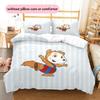 Parure de lit motif Lérots Bobo Ensemble couette Décoration de maison Cadeau (1 * housse de couette + 2 * taie d'oreiller sans garnissage)