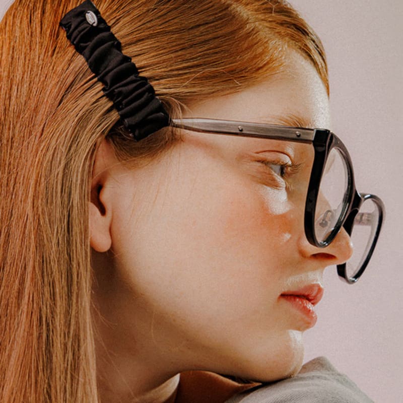 mellotory square shirring hairpin (black)