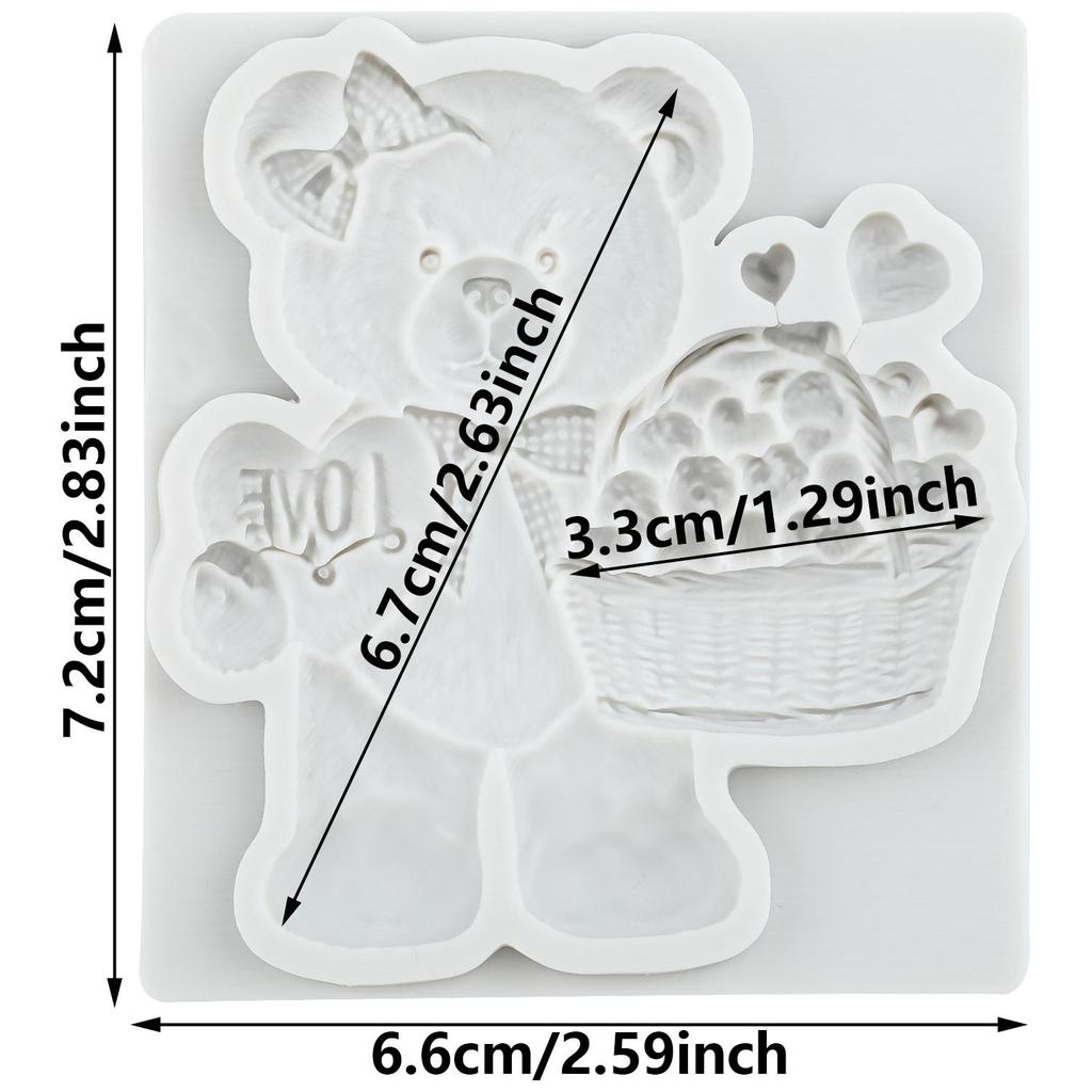 Bear Silicone Molds Bear Fondant Mold Cake Decorating Tools Cupcake Topper Candy Chocolate Gumpaste Mold