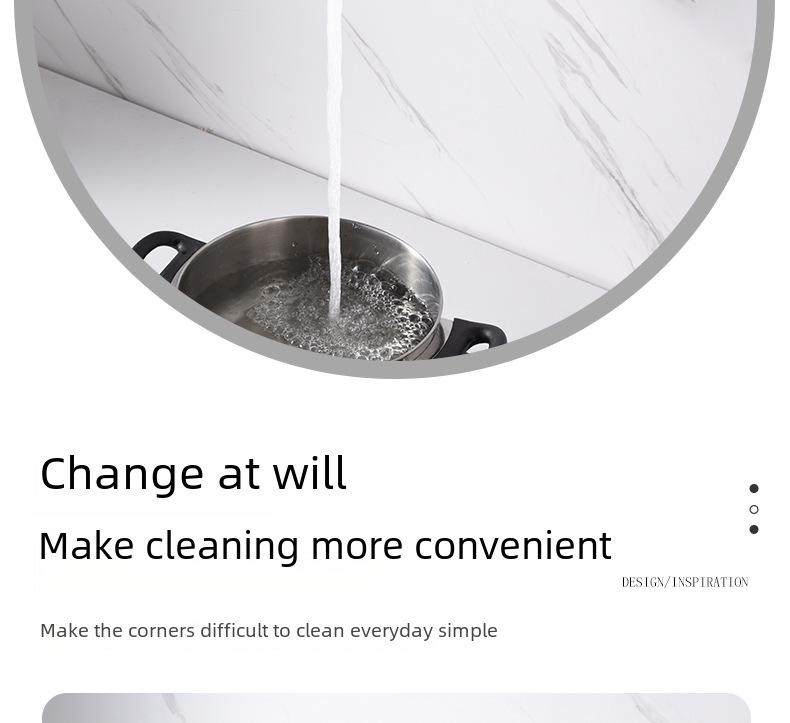 Robinet de cuisine pliable et pivotant mural en acier inoxydable NPT avec double ouverture/fermeture et flux d'eau froide simple