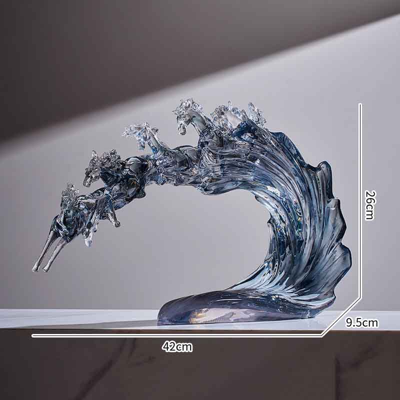 

Прозрачная смола ручной работы лошадь скульптура украшения гостиная тумба под телевизор украшение рабочего стола творческие произведения искусства статуэтка подарки