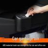 Hanging Car Trash Can with Lid & Side Door Storage