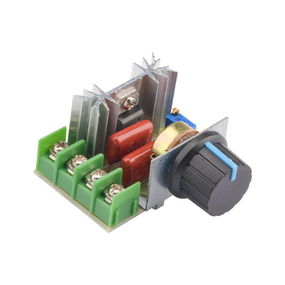 1 Stück 2000W Spannungsregler AC 220V Motordrehzahlregelung Bürstenloser elektronischer Thyristor-Dimmer Temperaturregelschalter