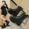 Anime Cosplay Dames Mid-Calf Martin Laarzen - 15cm Hoogte-Verhogend, Dikke Zool, Korte Stijl, Grote Maten Beschikbaar.