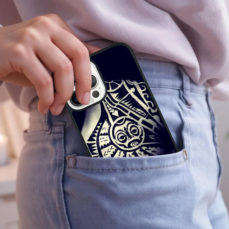 Maori Polynesian Samoan Tribal Phone Case For iPhone 17 Air 15 16e 14 13 Pro Max Coque 12 11 Pro Max PLUS cover