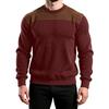Men's Colorblock Round Neck Long Sleeve Tops Men's Sports Large Size Casual Round Neck Tops