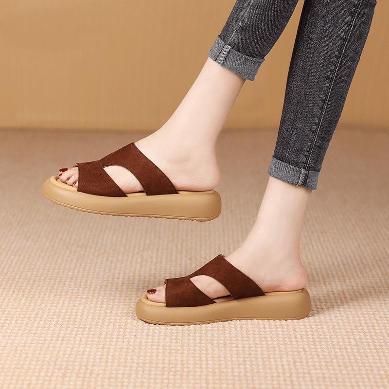Flat-bottomed comfortable soft-soled non-slip slippers for women to wear outside summer new casual fashion versatile sandals