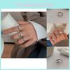 Stylish S925 Sterling Silver Heart Ring For Women Elegant Open Adjustable Design