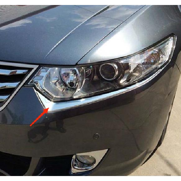Хромированная Накладка-Бровь Передней Фары Для 2009-2014 Acura TSX CU2 Седан 2 шт.