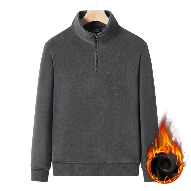 

Толстовка с полумолнией Мужская толстовка из флиса Осень и зима Мужская куртка больших размеров Кардиган Флисовая куртка для мужчин 9XL серый