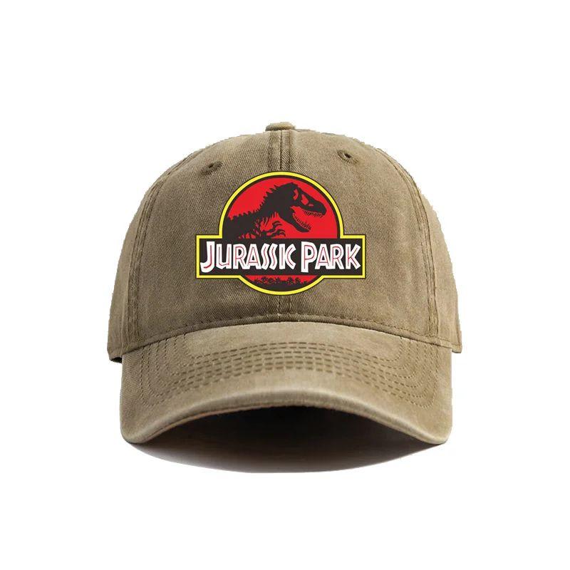 2026 Jurassic Park Baseballkappe Used Look Hüte Kappe Dinosaurier Herren Retro Outdoor Sommer Verstellbare Mütze Lässig Vielseitig Sonnenschutz