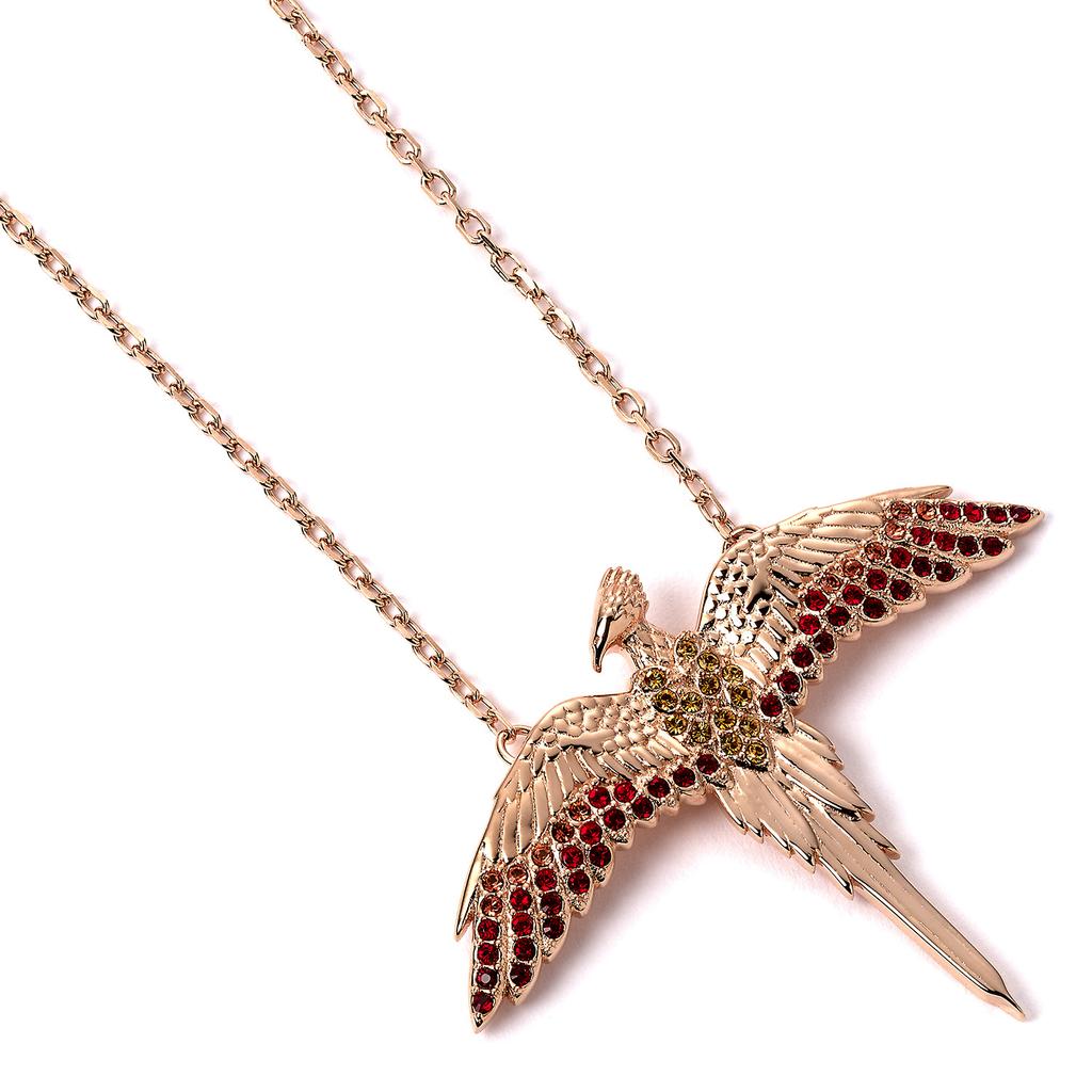 Harry Potter sterling silver Fawkes Necklace with crystal Elements