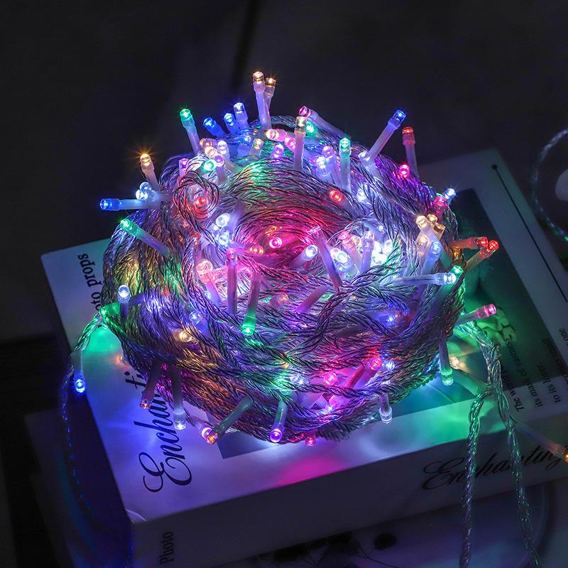 

Светодиодные гирлянды, разноцветные звезды, меняющие цвет, маленькие мигающие огни, рождественские украшения для свадеб, торговые центры, наружное освещение, огни 2000 cm разноцветный