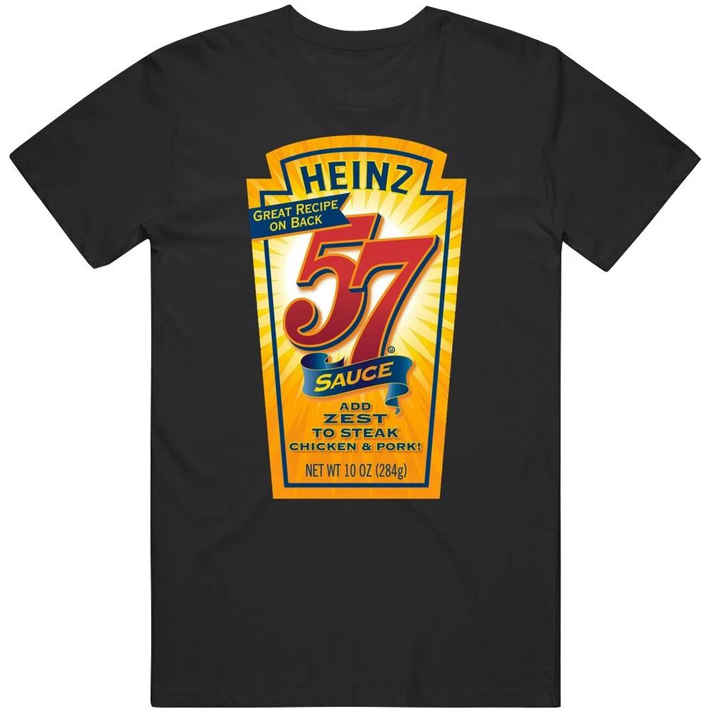 Heinz 57 Steak Sauce Logo Foodie Gift Cool Vintage Tee Classic Cotton Vintage T S