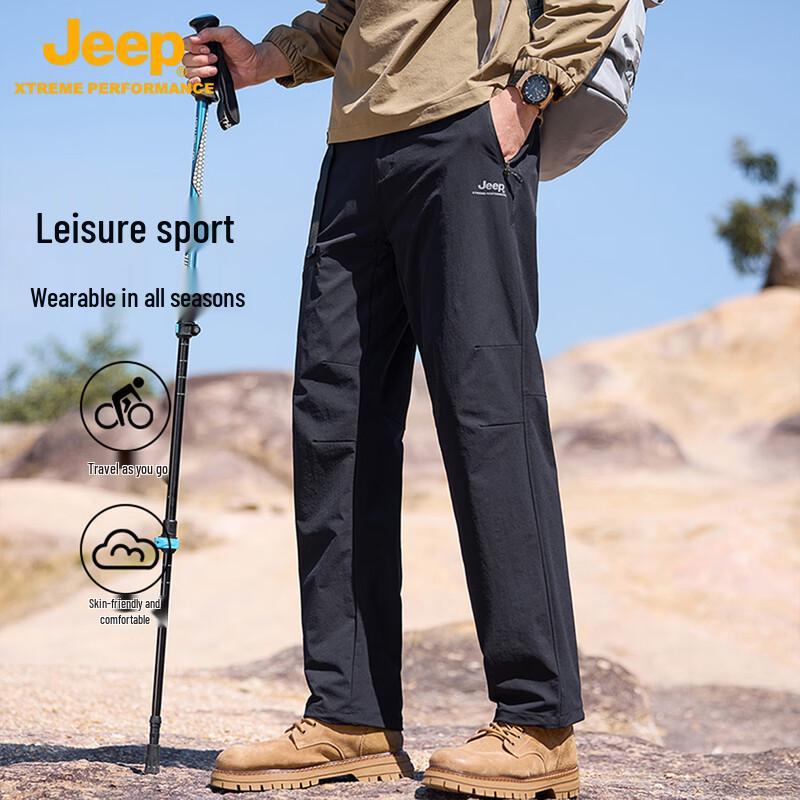 JEEP Men s Outdoor Techwear Straight-Leg Pants L чёрный