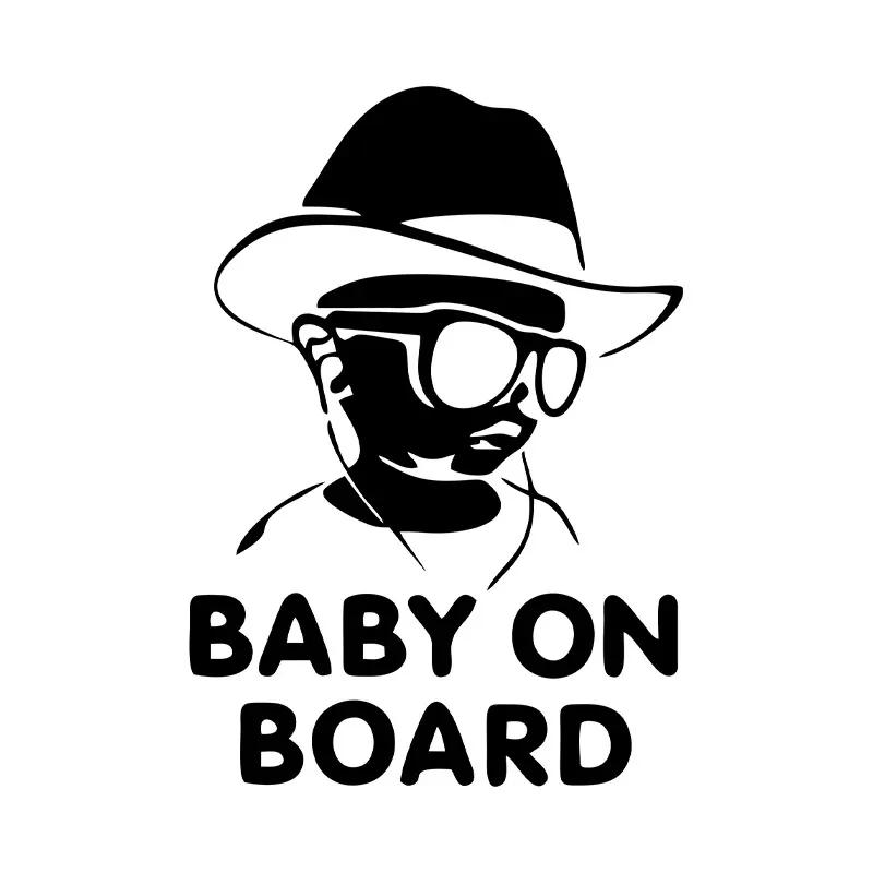 

Car Sticker Drop Shipping Baby On Board Funny Sunglasses Child Stickers and Decals Vinyl 16CM X 11.2CM