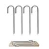 Zinc-plated J-shaped Rope Fastener, 9mm Diameter X 30cm Length, for Securing Tent Pegs, Camping Pegs, Soccer Goals, Trampolines, and More