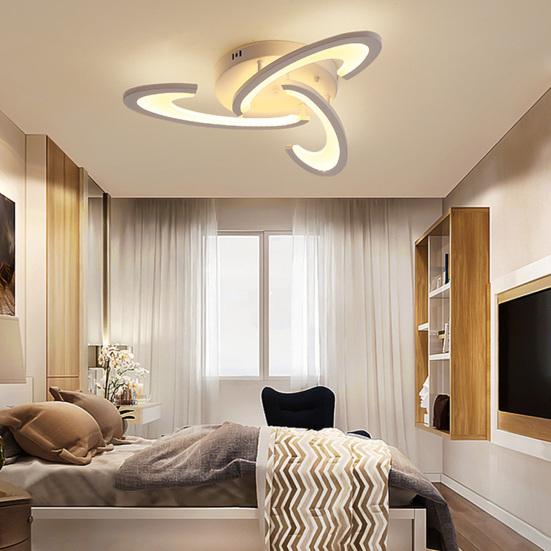 Artistic Flower Ceiling Lamp Unique Petal Design LED Light for Home Dimmable Modern Fixture for Bedroom Living Room Decor